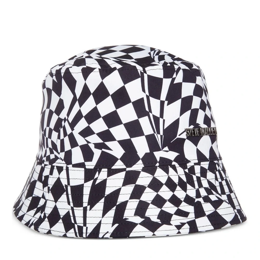 Steve Madden Women's Warped Check-Print Bucket Hat